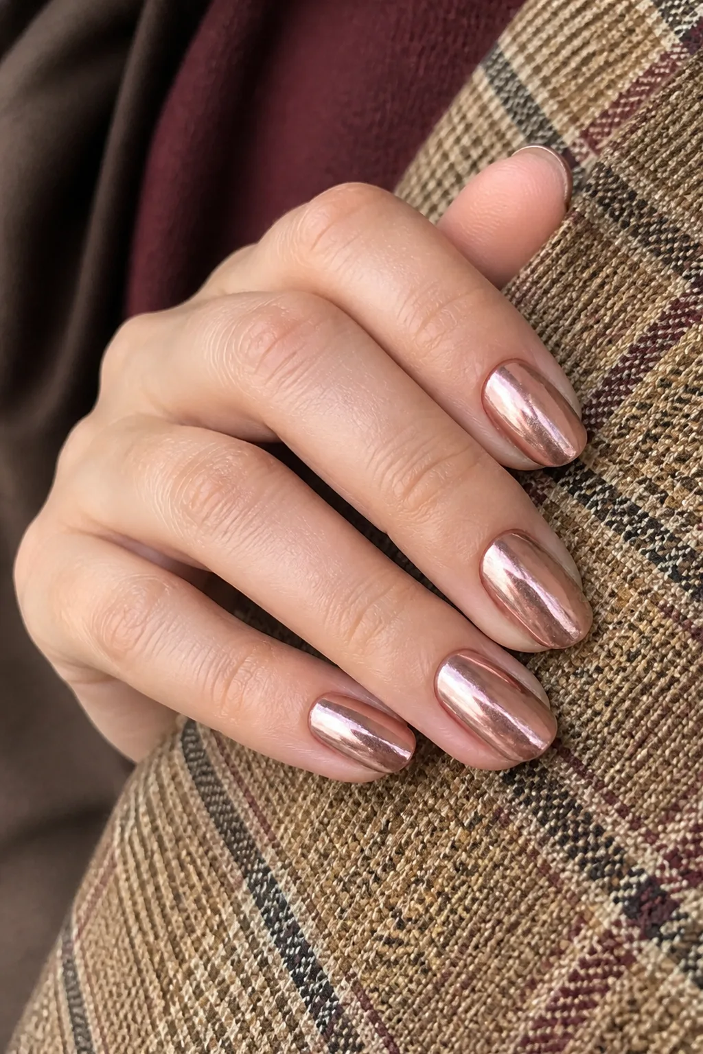 Rose Bronze With A Checked Coat