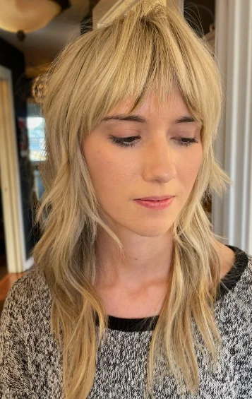 Shaggy Medium Layered Hair with Texture