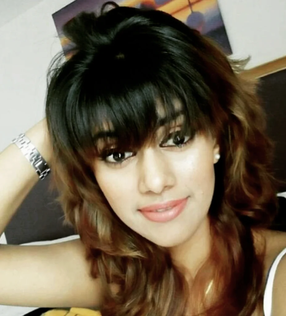 Shaggy Ombre with Blunt Bangs Hairstyle