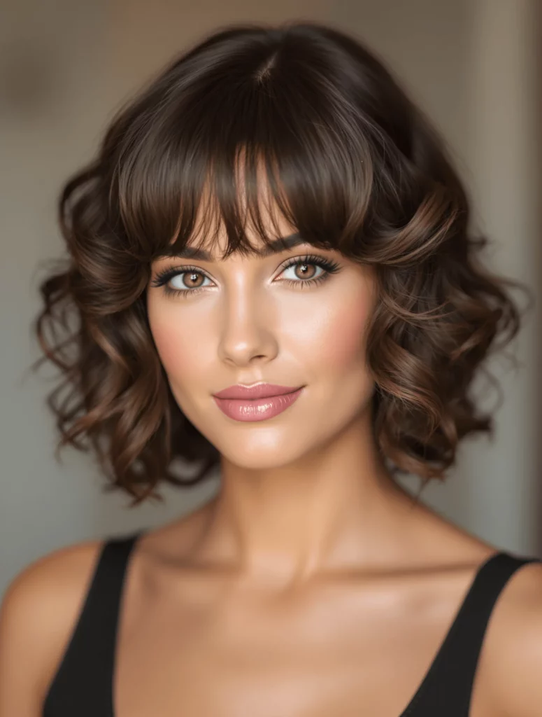 Short Curls with Bangs
