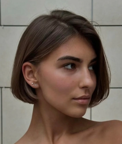 Short Hair Blowout with Subtle Waves