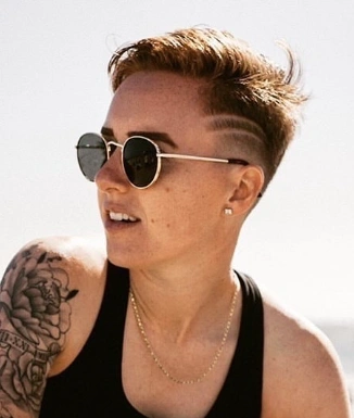 Short Hair Tomboy Style with Edgy Undercut and Playful Texture