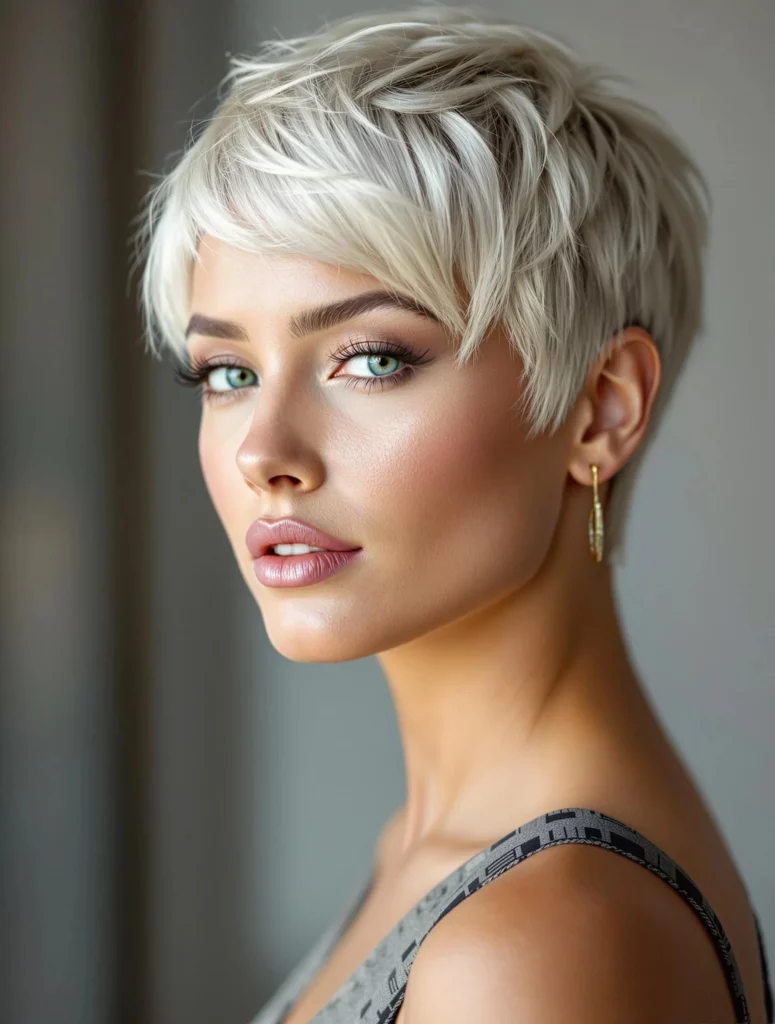 Short Layered Pixie Cut
