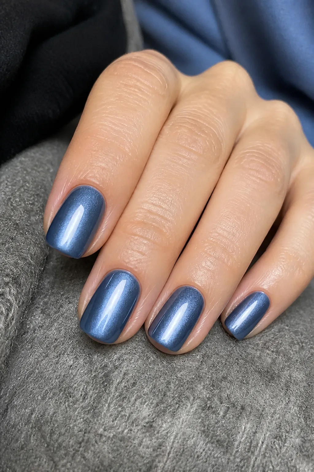 Slate Blue Wrap Dress