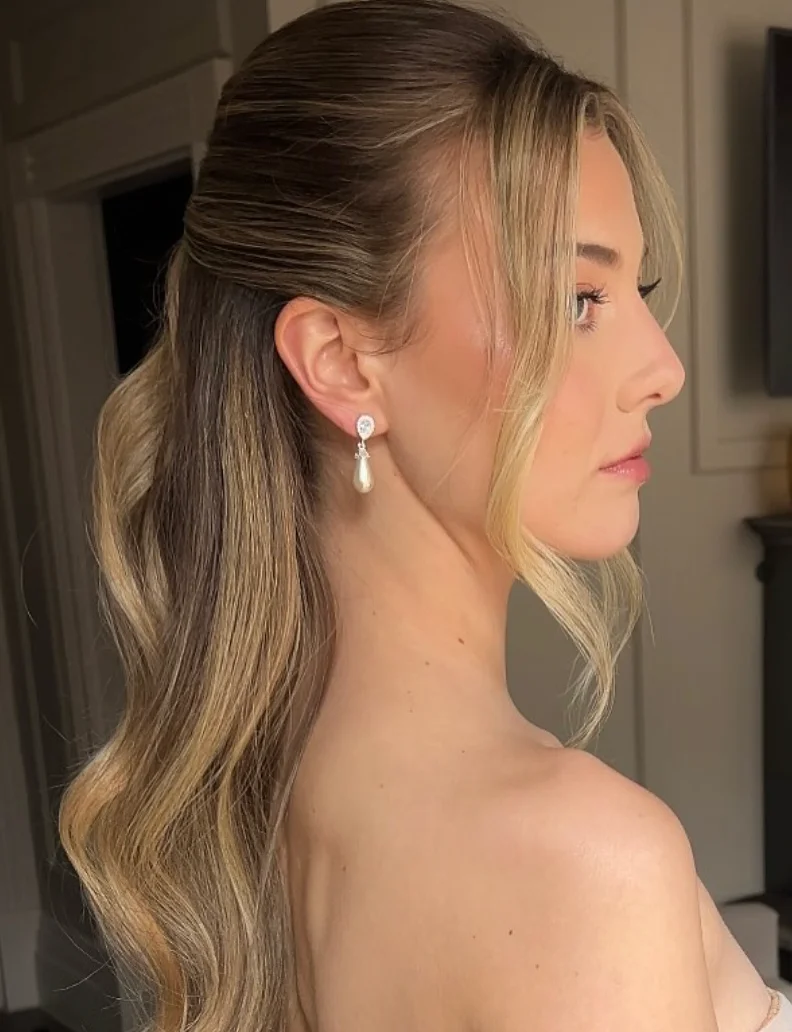 Sleek and Elegant Half Up Style