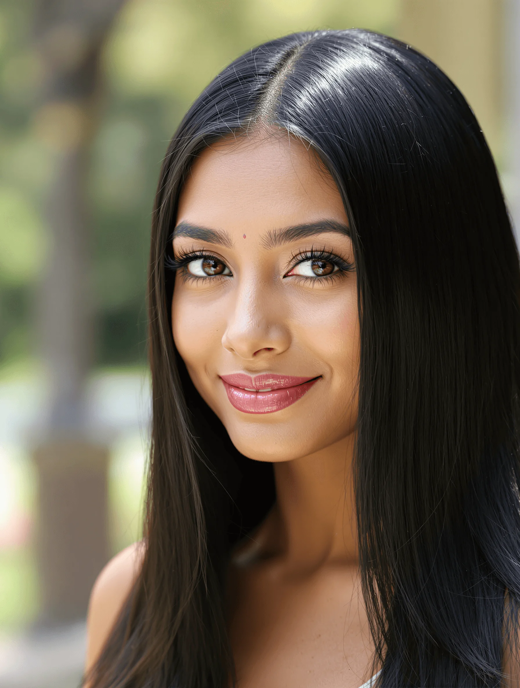 Sleek and Straight with a Middle Part
