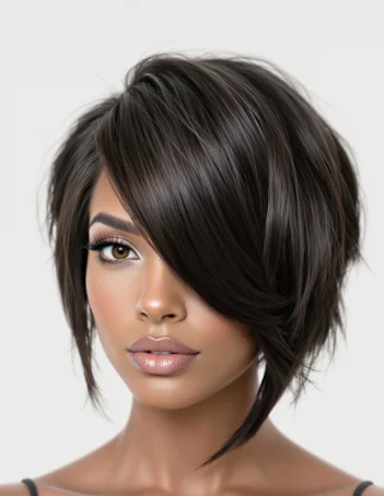 Sleek Asymmetrical Wolf Cut