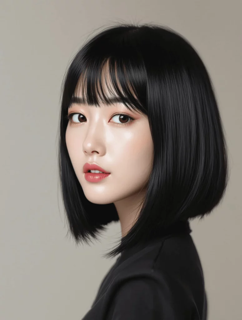 Sleek Bob with Wispy Bangs