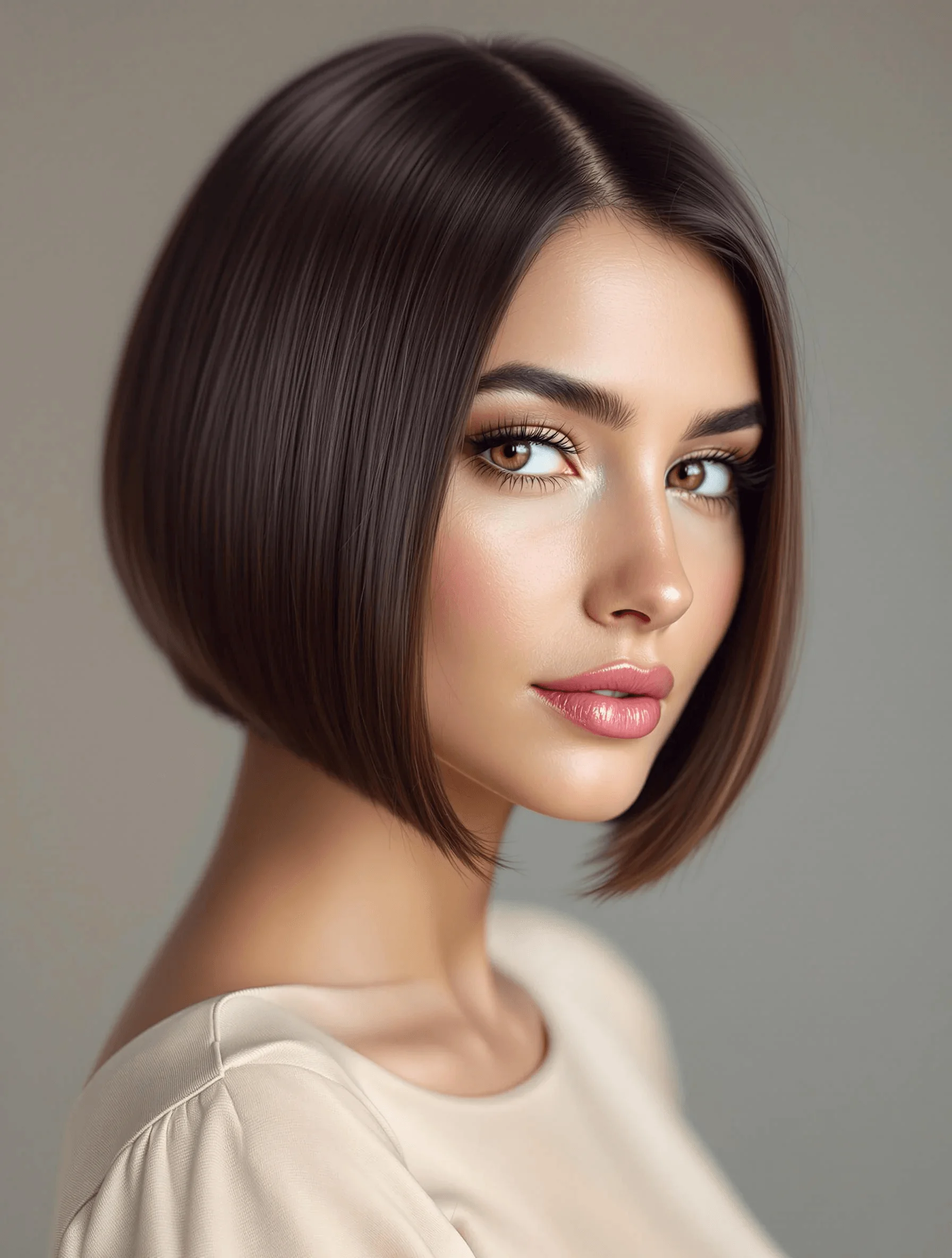 Sleek Chin-Length Bob