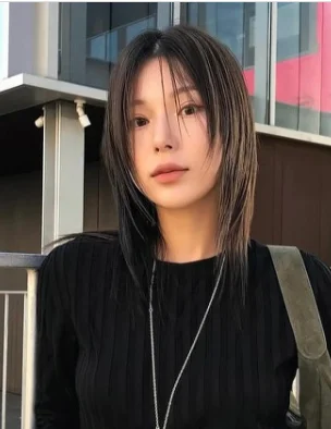 Sleek Layered Korean Hair