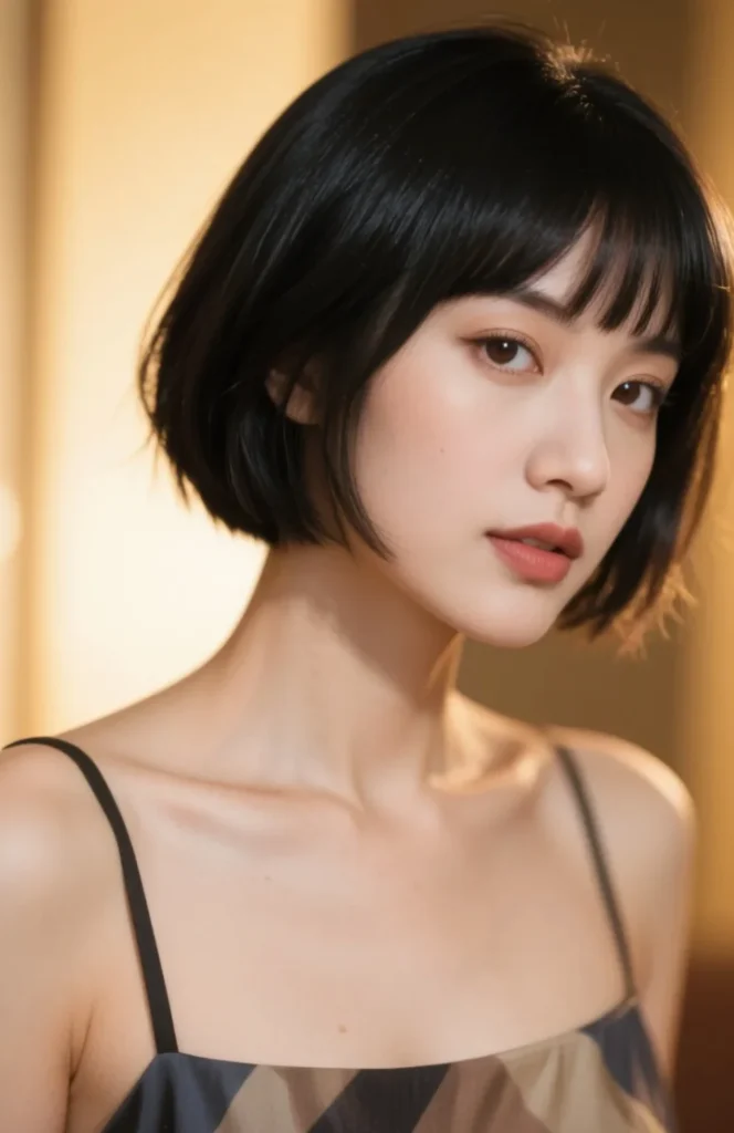 Sleek Side-Swept Pixie