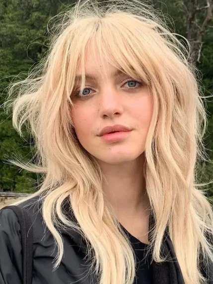 Soft Blonde Wolf Cut with Layers