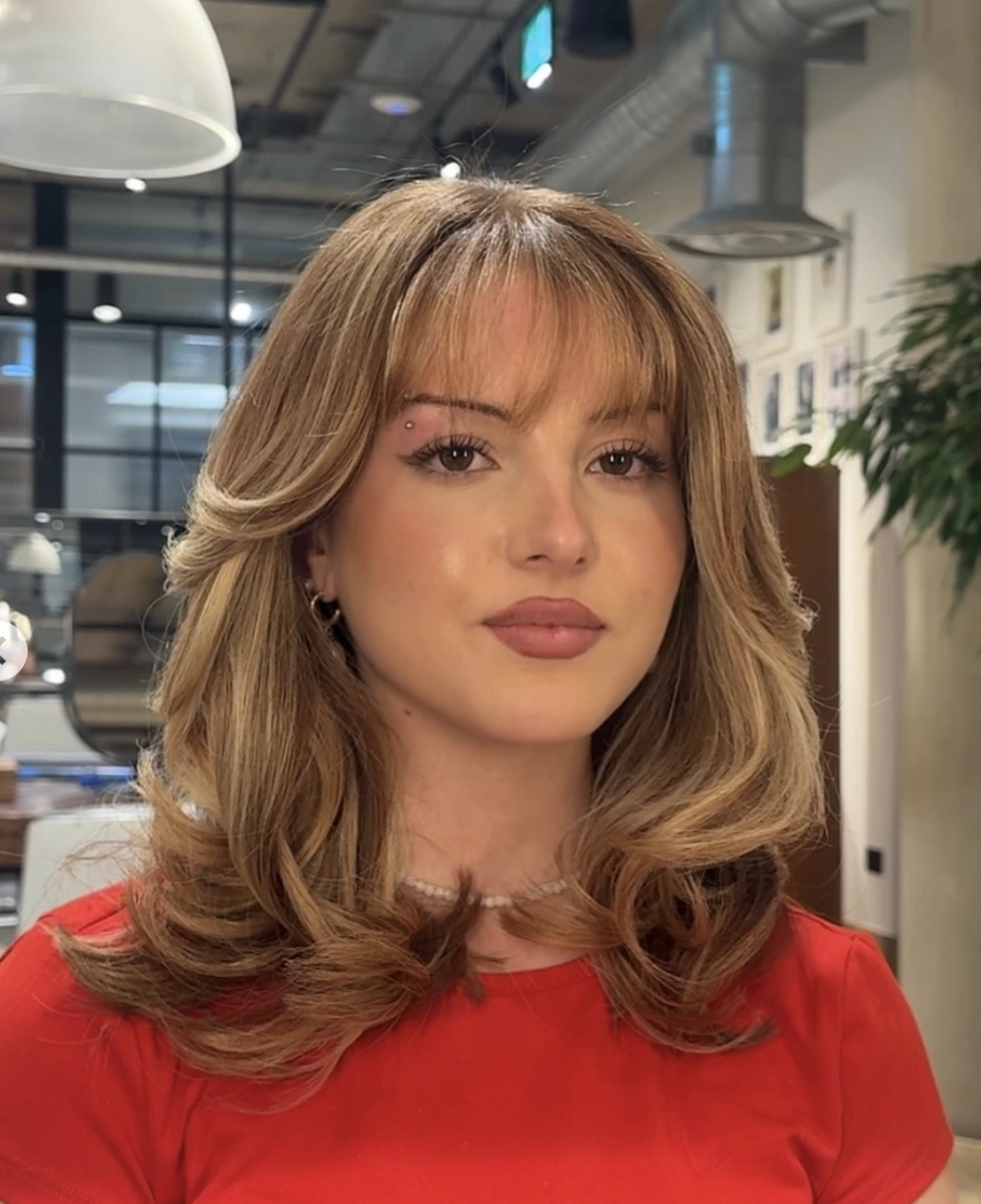 Soft Feathered Layers with a Flipped-Out Ends Finish