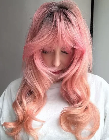 Soft Peach Waves