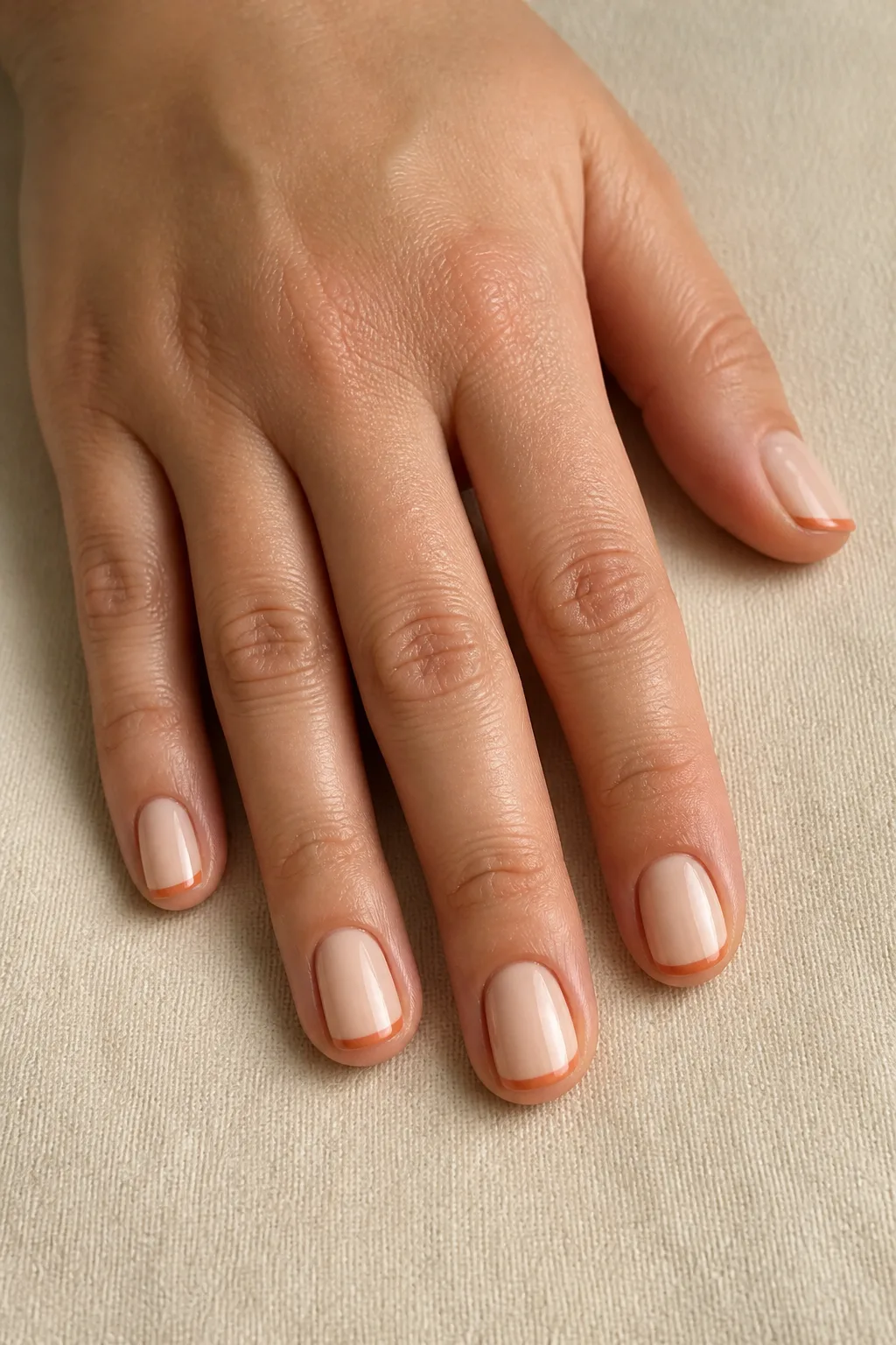 Soft Pumpkin French Tips