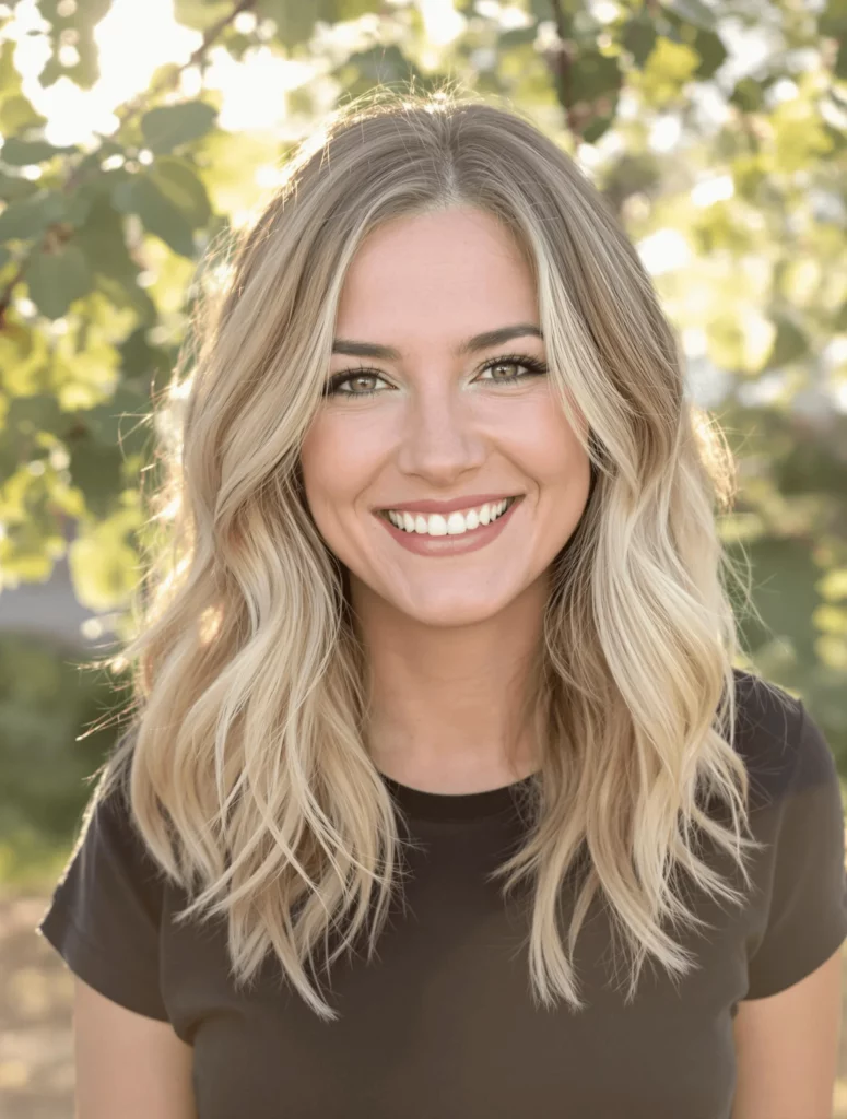 Soft Waves with Blonde Balayage