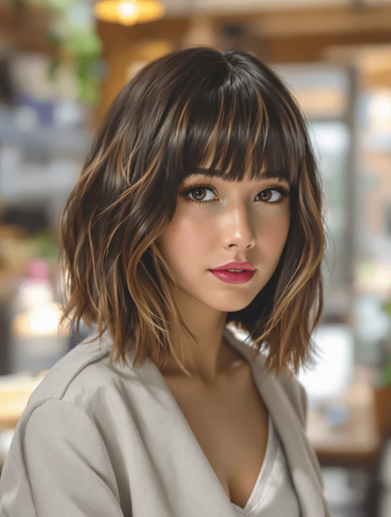 Subtle Highlighted Wolf Cut