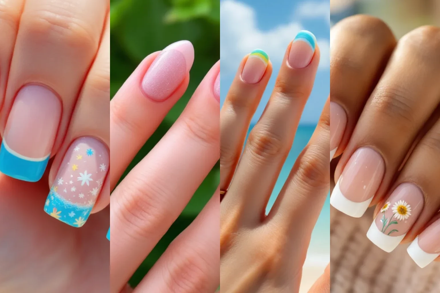 Summer French Tip Nail Designs - Featured