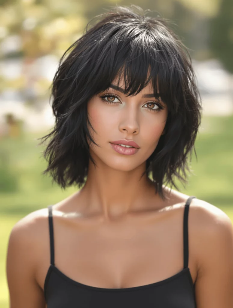 Textured Black Wolf Cut
