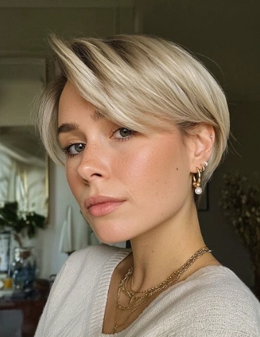 Textured Short Bob Hairstyles with Subtle Asymmetry