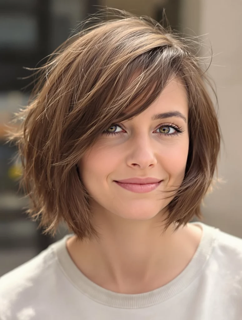 Tousled Bob with Side Bangs