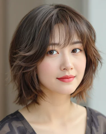 Tousled Short Hair with Bangs