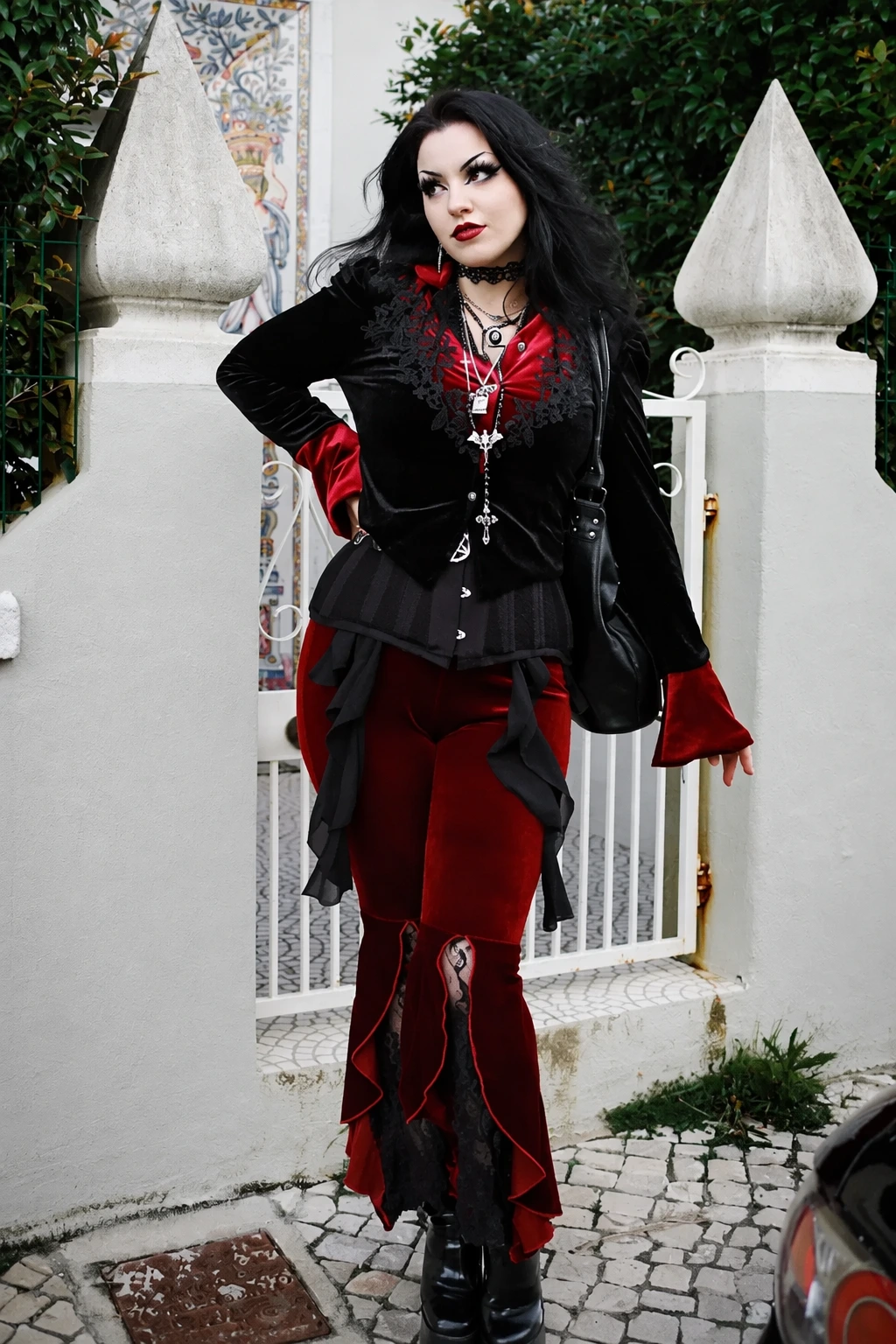 Velvet Blazer and Corset Trousers