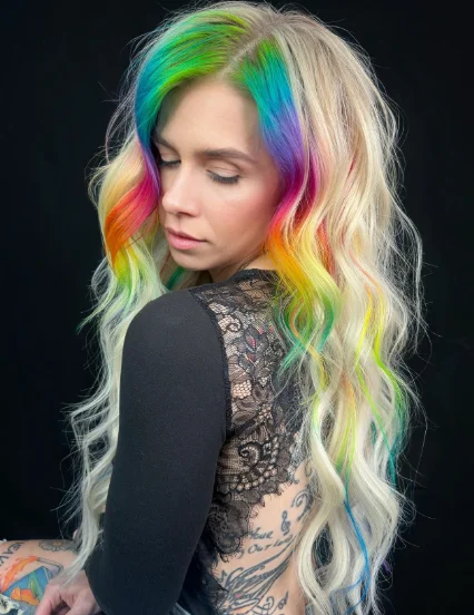 Vibrant Rainbow Highlights