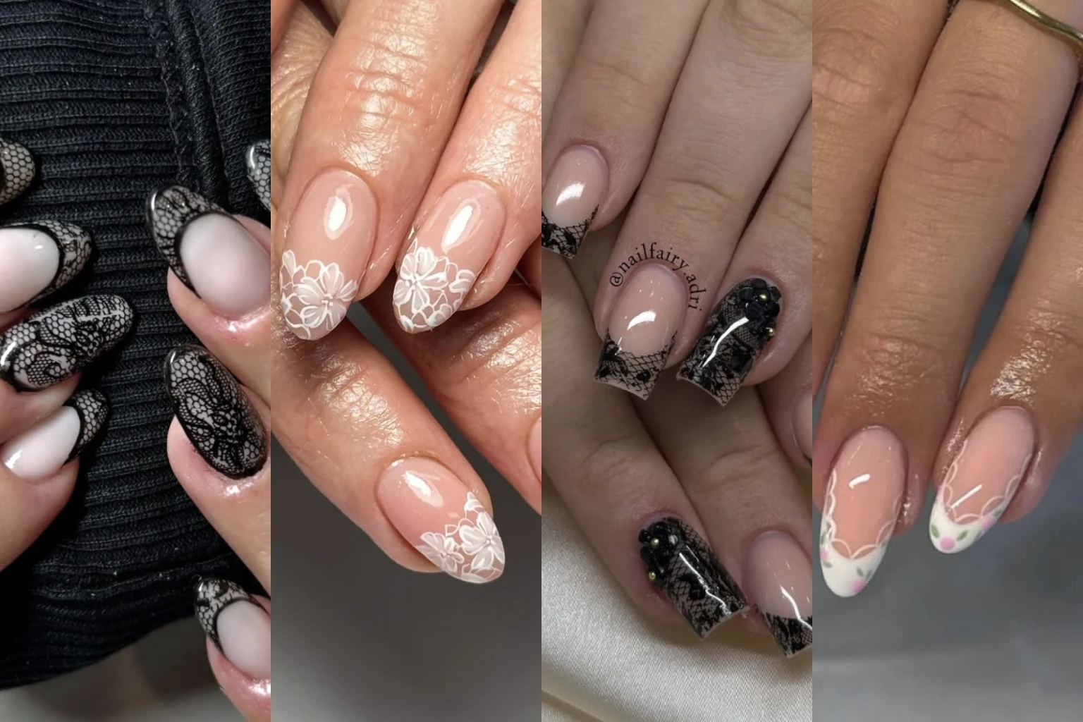 Victorian Lace Nails Designs - Featured