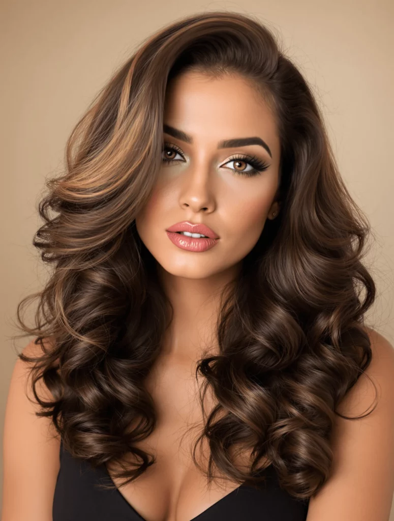 Voluminous Brown Curls