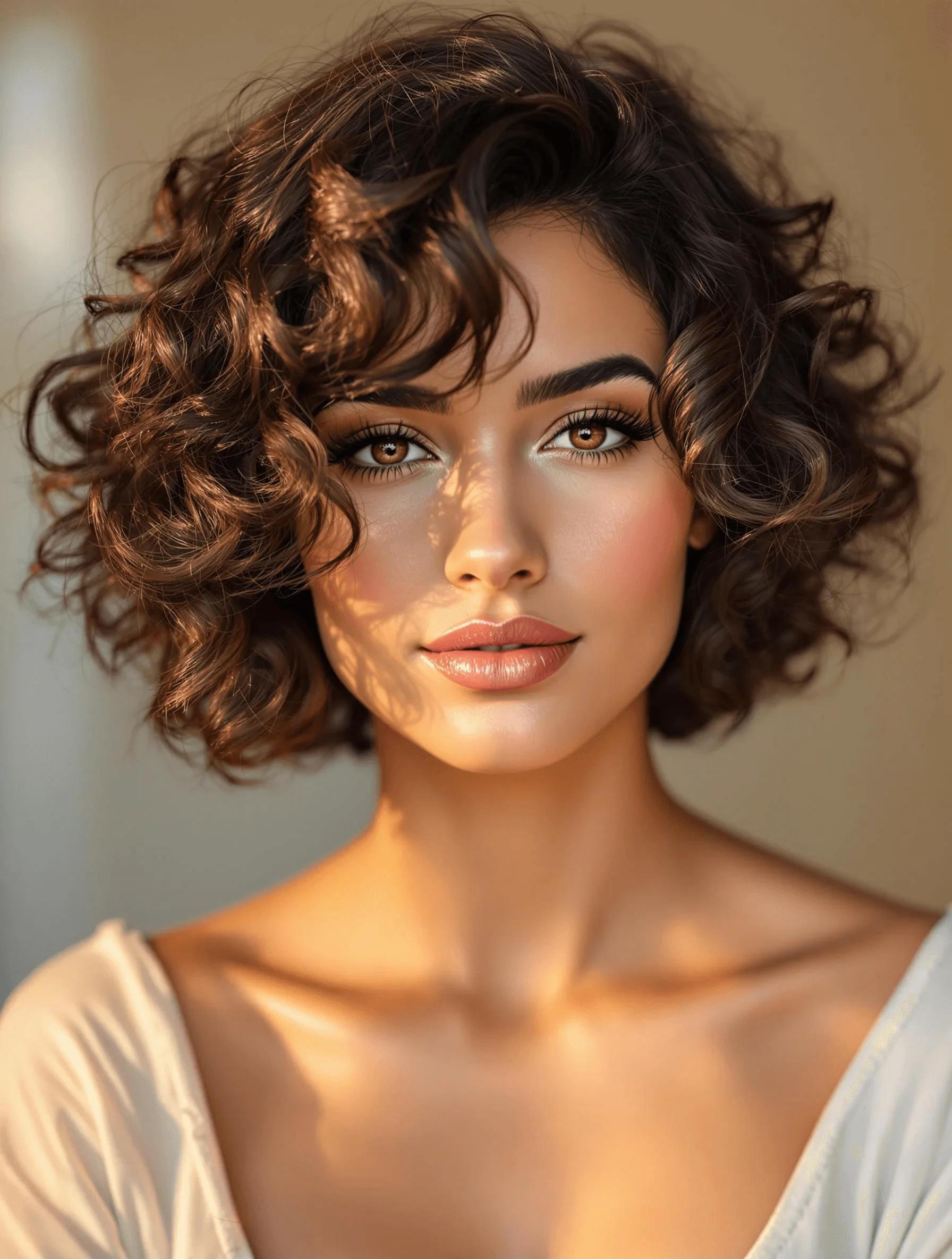 Voluminous Curly Bob