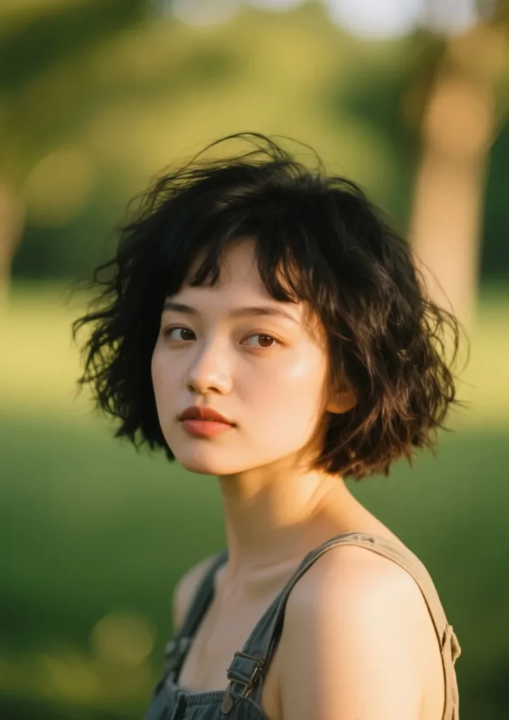 Voluminous Curly Messy Pixie