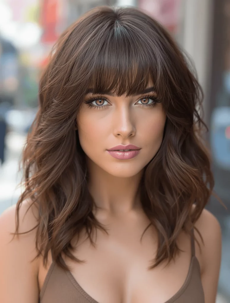 Voluminous Wolf Cut with Bangs